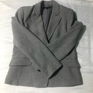 Anne Klein Blazer - Grey - 3 Button Front Shoulder Pads  Size 8